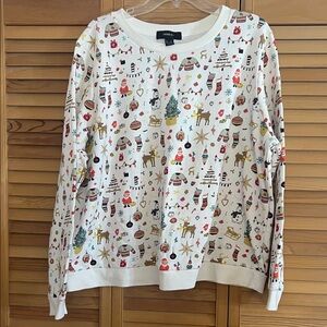 Forever 21 Festive White Holiday Sweater